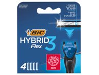 Vyriško skustuvo galvutės BIC HYBRID FLEX3, 4 vnt