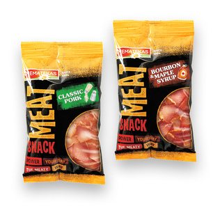 Vyt. kiaul. nugarinė MEAT SNACK (2 rūš.), 50 g