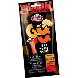 Vytintos GURU mėsos lazdelės SU KIETUOJU SŪRIU, 70 g