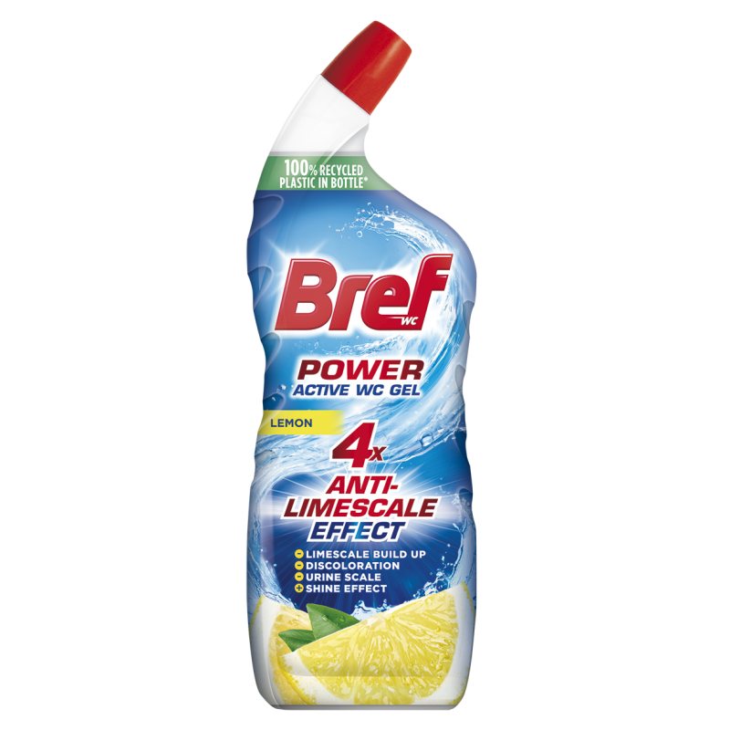 WC valiklis BREF Power Aktiv Lemon, 750 ml