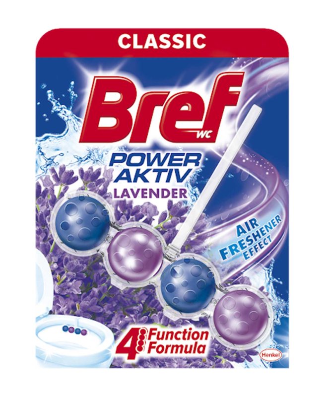 WC valiklis-gaiviklis BREF Power Aktiv Lavender, 50 g