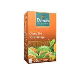 Žalioji arbata DILMAH apelsinų skonio, 30 g, 20 vnt