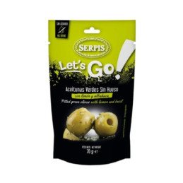 Žaliosios alyvuogės LETS GO,be kaul.su citr.,baziliku, 70 g