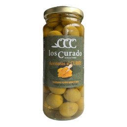 Žaliosios alyvuogės LOS CURADO CURRY, su kauliukais, 360 g