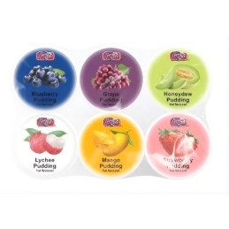 Želė RICO (LYCHEE, MANGO, HONEYDEW, GRAPE, STRAWBERRY, BLUEBERRY), 390 g