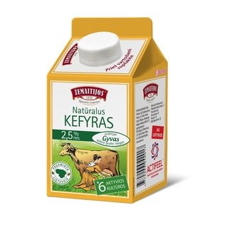 ŽEMAITIJOS kefyras, 2,5% rieb., 0.5 kg