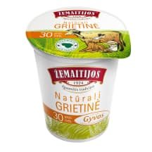 ŽEMAITIJOS natūrali grietinė, 30 %, 400 g