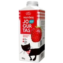 Žemuogių skonio jogurtas VILVI, 2 %, 750 g