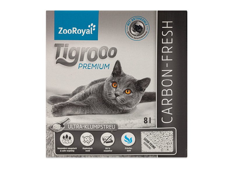 ZOOROYAL kačių kraikas TIGROOO CARBON-FRESH, 8 l