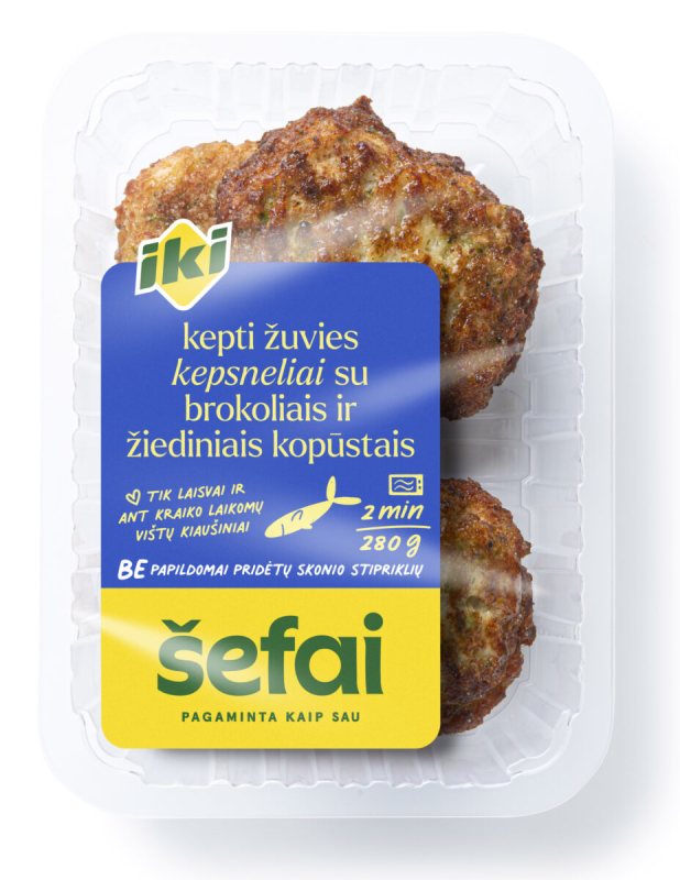 ŽUVIES KEPSNELIAI su brokoliais ir žiediniais kopūstais, 280 g