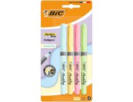 Žymekliai BIC HIGHLIGHTER GRIP, BL4, 4 vnt